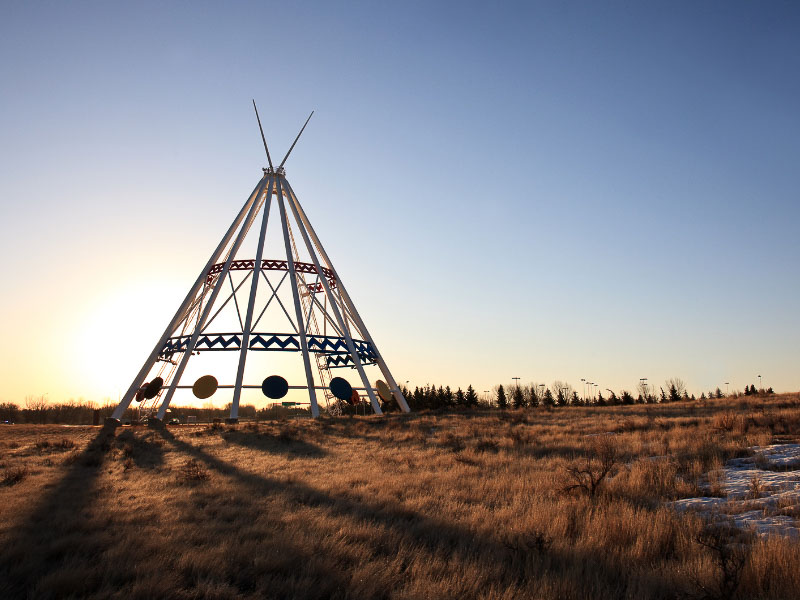 Picture of a tee-pee structure